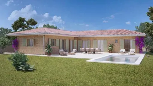 Beautiful newly built finca close to the famous beach of Es Trenc